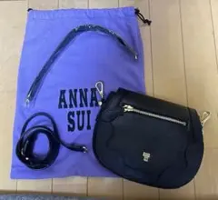 ANNA SUI ブラックショルダーバッグ