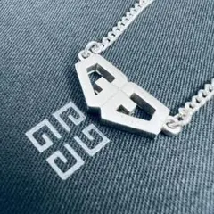 【良品】GIVENCHY ネックレス GGロゴ シルバー メタルチェーンのサムネイル