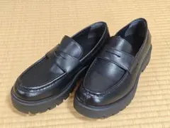 GU チャンキーソールローファー 厚底 ブラック