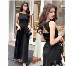 Rady ノースリーブ マキシワンピース ブラック　セクシー