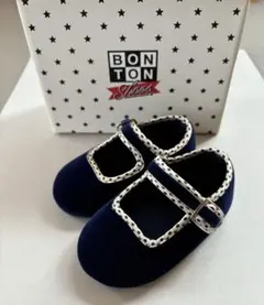 美品　BONTON Shoes ネイビー メリージェーンシューズ