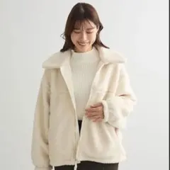 （お値段提示ください）【美品】グリーンパークス　リバーシブルコンビボアブルゾン