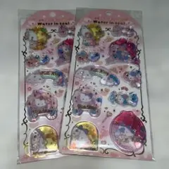 ゆらゆら キラキラ ハローキティ ウォーターインシール 立体 サンリオ ぷっくり
