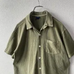 GOOD ON オープンカラー 半袖 シャツ カットソー ピグメントダイ 開襟