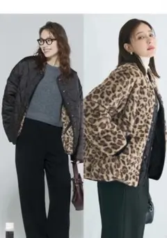 リバーシブルキルティングブルゾン