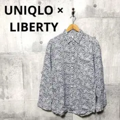 UNIQLO × LIBERTY ユニクロ 小花柄プレミアムリネンシャツ L