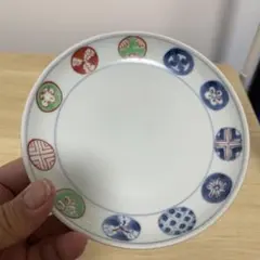 有田焼 取り皿 染錦丸紋4.5寸丸皿　【福珠窯（有田焼窯元）】
