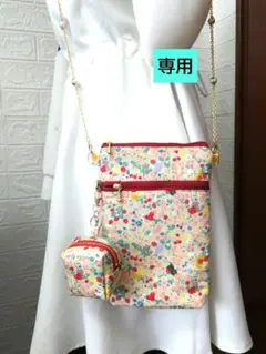 猫LOVE様専用・紅茶猫双子ポーチセカンドバッグスマホポーチコットンこばやし3点
