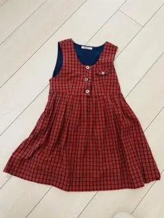 familiar⭐︎チェック柄ノースリーブワンピース