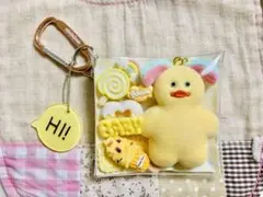 ガチャ詰めポーチ★yellow color ひよこちゃんマスコットポーチ ♪