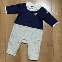 美品　ミキハウス　ロンパース　秋冬用