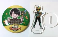 ゴジュウジャー　アクリルぷちスタンド　ゴジュウイーグル　缶バッジ　猛原禽次郎