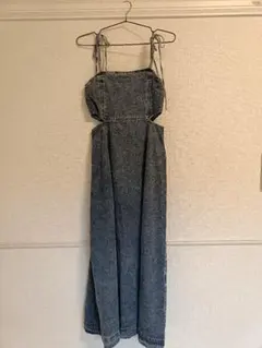 mily bilet デニム キャミワンピース　ウエストサイドオープン