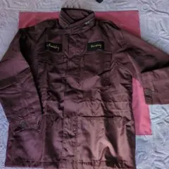 バーガンディ ポリエステルジャケット