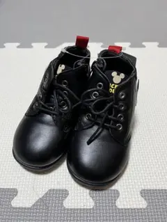 ミッキーマウス ブラック レースアップブーツ