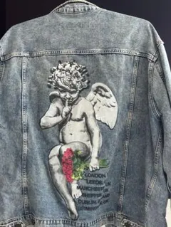 H&M YOUNG THUG デニムジャケット 天使プリント