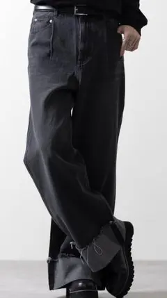 完売品ヴィンテージデザインロールアップデニムパンツ