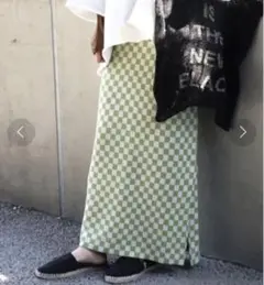 未使用美品 ジョイントワークス　チェックスカート　ミントグリーン　タグ付き