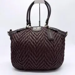 COACH│コーチ マディソン シェブロン Lindsey 70周年記念バッグ 