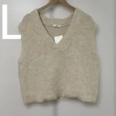 しまむらhelm Ｖネックニットベスト　L