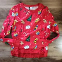 H&M 大きめカットソー クリスマス柄