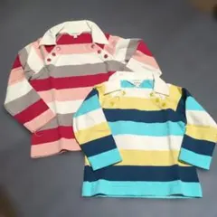 hushushストライプ 長袖カットソー 80cm お揃いできます