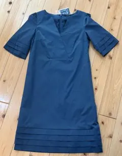 ships little black ネイビー ひざ丈ワンピース 五分丈