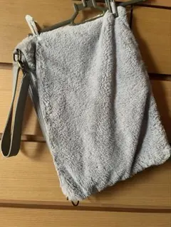 グレー ファー クラッチバッグ