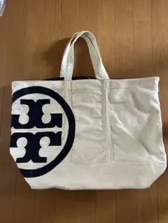 Tory Burch トートバッグ アイボリー/ネイビー