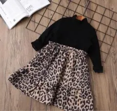 レオパードスカート ドッキングワンピース プティマイン ZARA ペアマノン