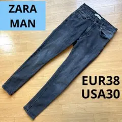 ZARA スキニー ジーンズ ブラック スキニーフィットデニム M 38 30