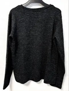 しまむら　ブラック　薄手ニットトップス