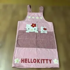 未使用HELLO KITTY ハローキティエプロン保育士ピンクチェック柄のサムネイル