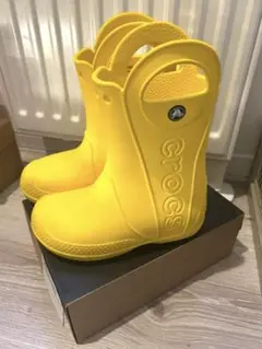 crocs キッズ レインブーツ イエロー C12 18.5cmのサムネイル