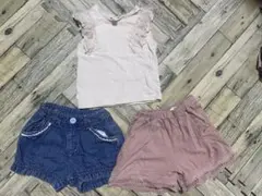 キッズ トップス ショートパンツ 3点セットのサムネイル