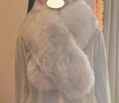 【タグ付新品未使用】大盤 ファーショール シルバーフォックス 振袖 結婚式