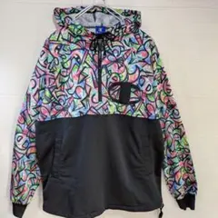 カズ様専用　チャンピオン　パーカー　ハーフジップ　奇抜デザイン　ビッグロゴ