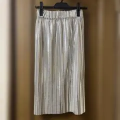 【美品】ISABEL MARANT ETOILE シルバー プリーツスカートのサムネイル