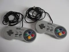 スーパーファミコン型 iBUFFALO USB GAMEPAD 2個セット