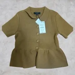 【新品 未使用】ZARA トップス ペプラムトップス　ブラウン