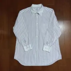 ランバンコレクション　長袖シャツ　綿　ボタンダウン　ストライプ　美品　②