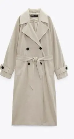 ☆ZARA 新品タグ付き　リネンブレンドトレンチコート☆