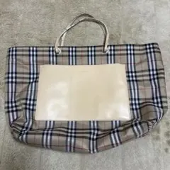 Burberry チェック柄 トートバッグ 大きめ