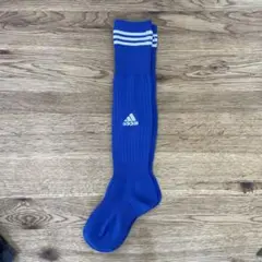 アディダス adidas サッカーソックス 青 ストライプ 16-18