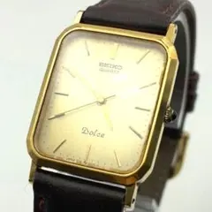 稼働 SEIKO Dolce 7741-6030 ゴールド文字盤 新品電池 - メルカリ
