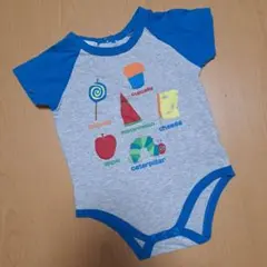 y5【ERIC CARLE】はらぺこあおむし 子供 80 プリントロンパース