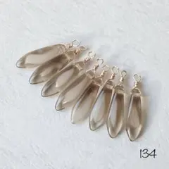 134チェコビーズ　ダガー　コンビ チャコール