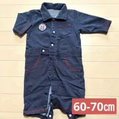 ダークブルー コットンロンパース 60㎝-70cm