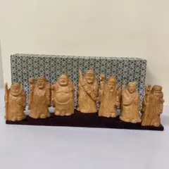 E-4 七福神 木彫り 置物 開運 縁起物 福の神 恵比寿 大黒天 毘沙門天 弁 E-4 七福神 木彫り 置物 開運 縁起物 福の神 恵比寿 大黒天 毘沙門天