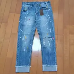 LIBEIRO リベイロ デニムパンツ インディゴ ダメージ加工 サイズＬ